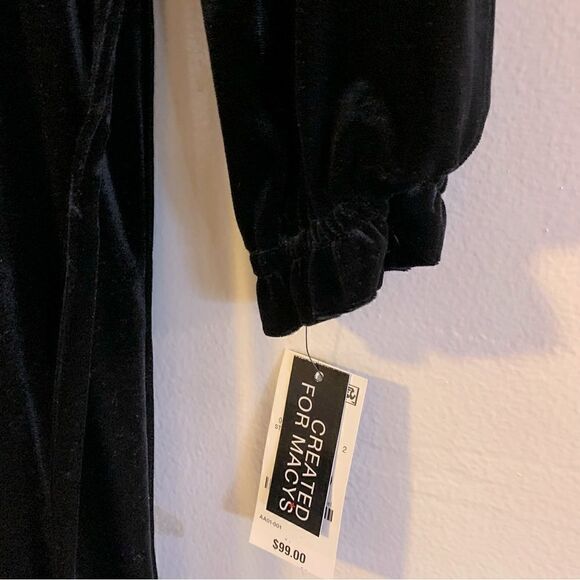 INC International Concepts Black Velvet Dress Big Girl Sz L 10-12 NWT Gorgeous - Picture 3 of 9